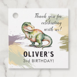 Personalized Dinosaur Birthday Thank You Geschenkanhänger