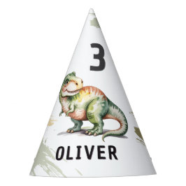 Personalized Dinosaur Kids Birthday Party Partyhütchen