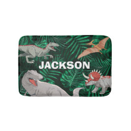  Personalized Dinosaur Kids Dino Jurassic Trex Boy Badematte