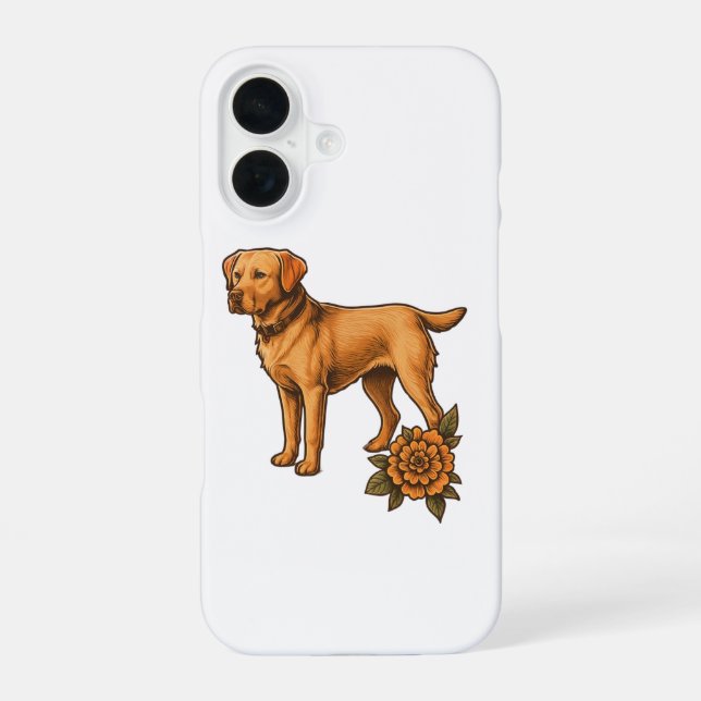 Personalized dog breed phone case for iPhone 16 Hülle (Rückseite)