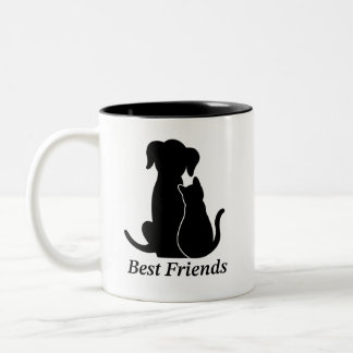 Personalized dog lover cat lover mug zweifarbige tasse