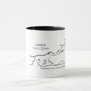 Personalized Dog Memorial Sympathy Line Art Tasse