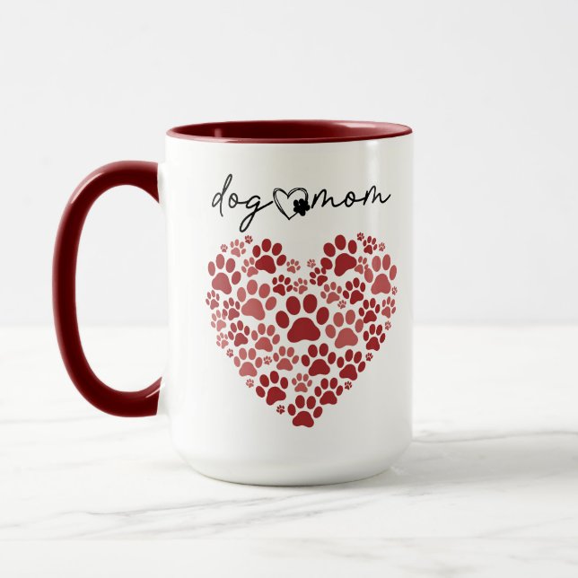 Personalized Dog Mom – Custom Name Mother’s Day Tasse (Links)