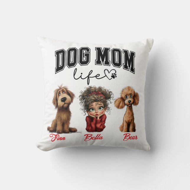 Personalized Dog Mom – Happy Mother’s Day Kissen (Vorderseite)