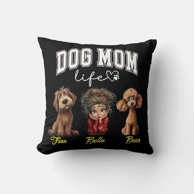 Personalized Dog Mom – Happy Mother’s Day Kissen (Vorderseite)