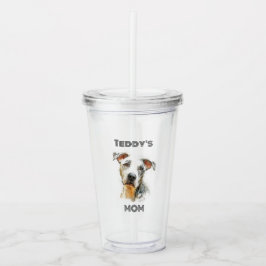 Personalized Dog Mom Photo Acrylic Tumbler Acryltrinkbecher