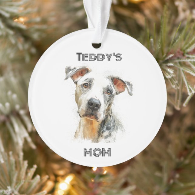 Personalized Dog Mom Photo Ornament | Custom Gift (Baum)