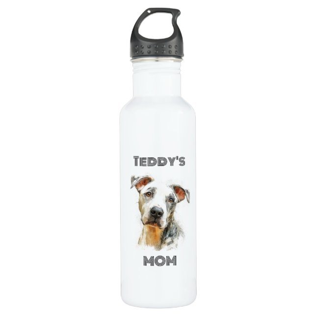 Personalized Dog Mom Water Bottle | Custom Gift Edelstahlflasche (Vorderseite)