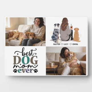 Personalized Dog Mom with Custom Name | Happy  Fotoplatte
