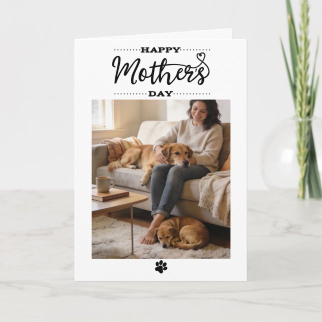 Personalized Dog Name Card – Happy Mother’s Day Karte (Vorderseite)