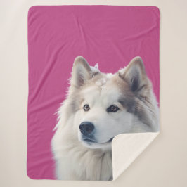 Personalized Dog Photo Blanket Sherpadecke