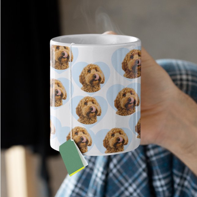 Personalized Dog Photo | Custom Pet Heart  Kaffeetasse (Von Creator hochgeladen)