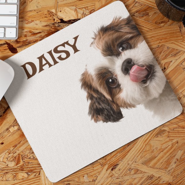 Personalized Dog Photo & Name Mouse Pad Mousepad (Von Creator hochgeladen)