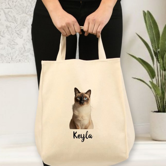 Personalized dog photo tote bag, personalized  cat tragetasche (Von Creator hochgeladen)