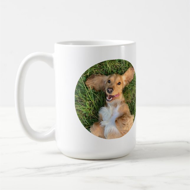 Personalized Dog Photo with Text | Custom Gift Kaffeetasse (Links)