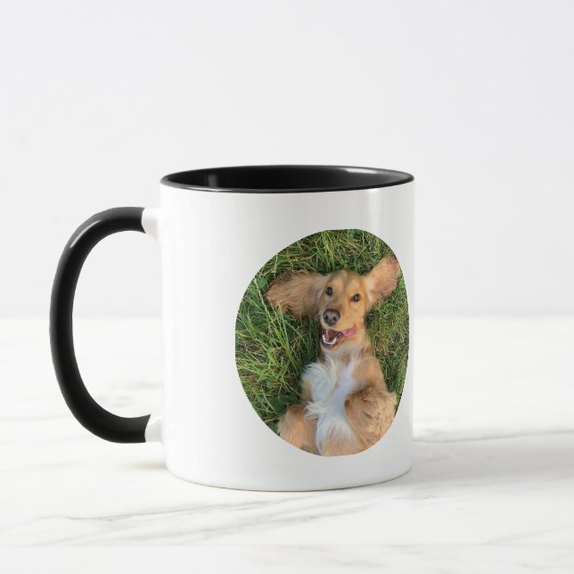 Personalized Dog Photo with Text | Custom Gift Tasse (Links)