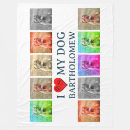 Personalized Dog Pop Art Pet Lover Gift Fleecedecke