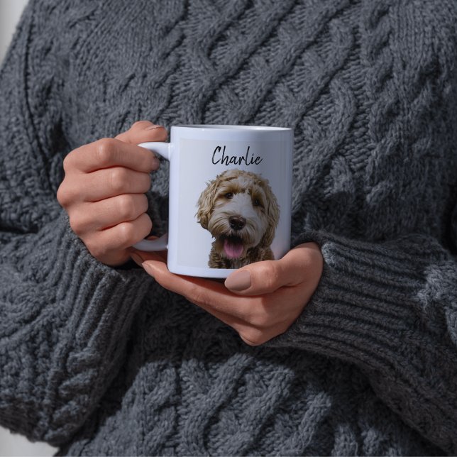 Personalized Dog Portrait Coffee with Custom Name Kaffeetasse (Von Creator hochgeladen)