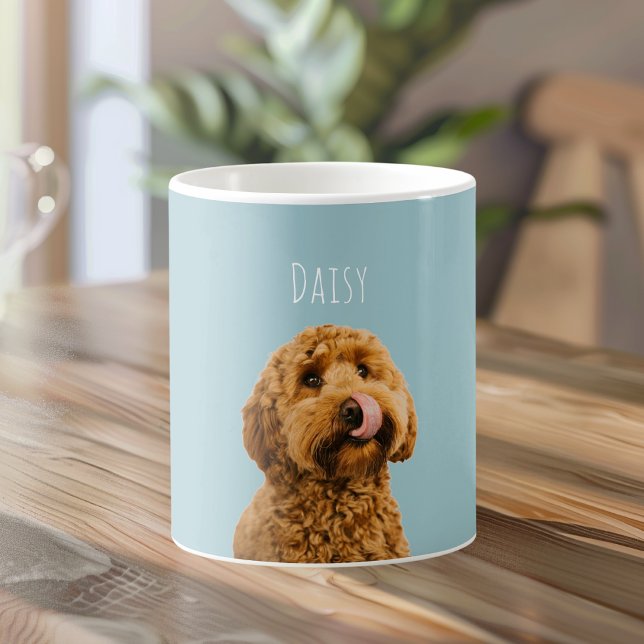 Personalized Dog with Name | Custom Pet Photo  Kaffeetasse (Von Creator hochgeladen)
