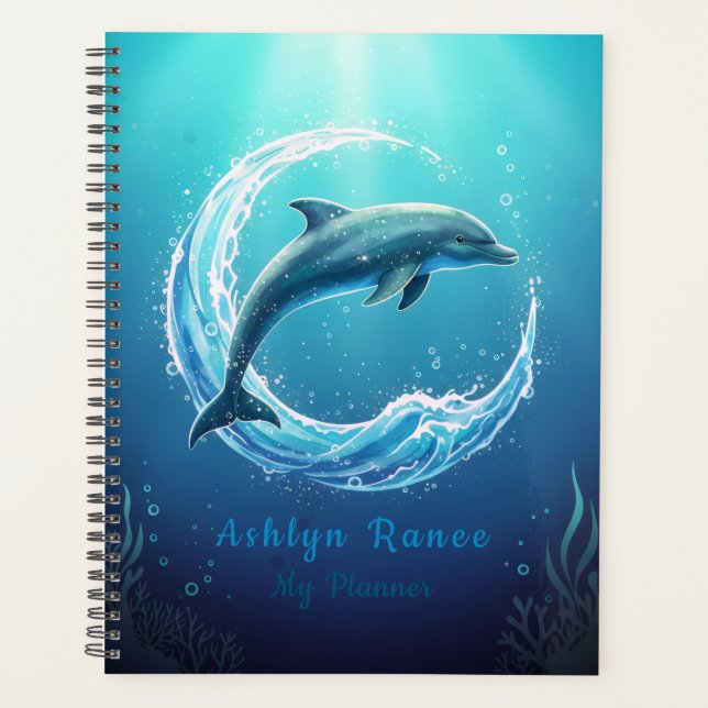 Personalized Dolphin Planer (Vorderseite)