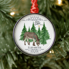 Personalized Donkey Christmas Ornament Keepsake