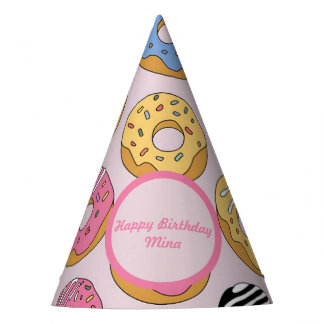 Personalized Donut-Themed Birthday Cone Partyhütchen