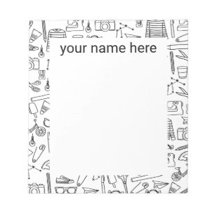 Personalized Doodle Drawings Notepad Notizblock