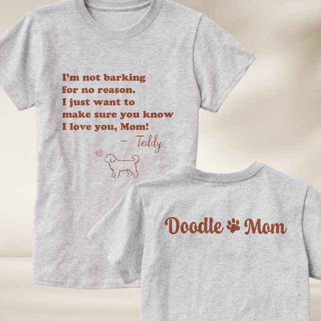 Personalized Doodle Mom T-shirt Custom name Gift (Von Creator hochgeladen)