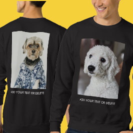 Personalized Double Sided Photo Text Sweatshirt