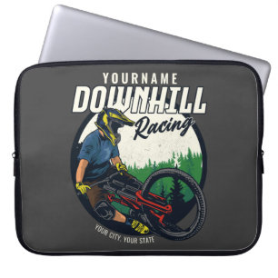 Personalized Downhill Racing Mountain Bike Trail Laptopschutzhülle