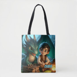 Personalized Dragon Adventure Tote Bag for Kids