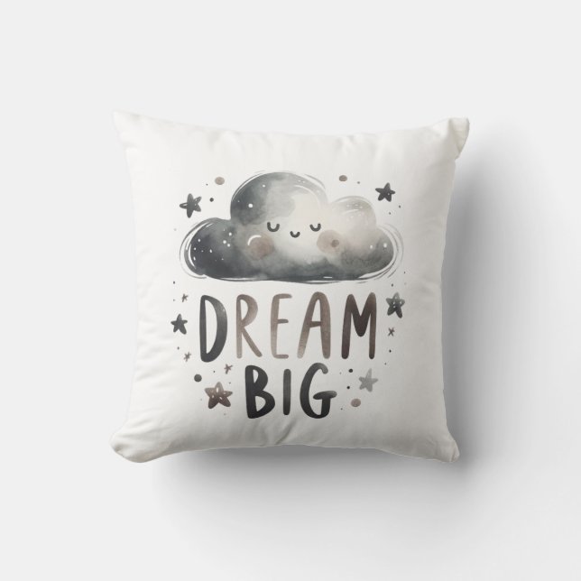 Personalized Dream Big - Custom Name & Birth Stats Kissen (Vorderseite)