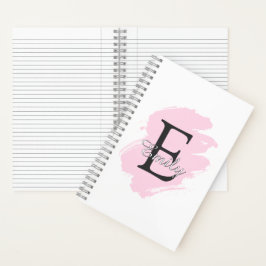 Personalized Dusty Rose Monogram Spiral Notebook Notizbuch