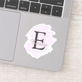 Personalized Dusty Rose Monogrammed Stickers Aufkleber