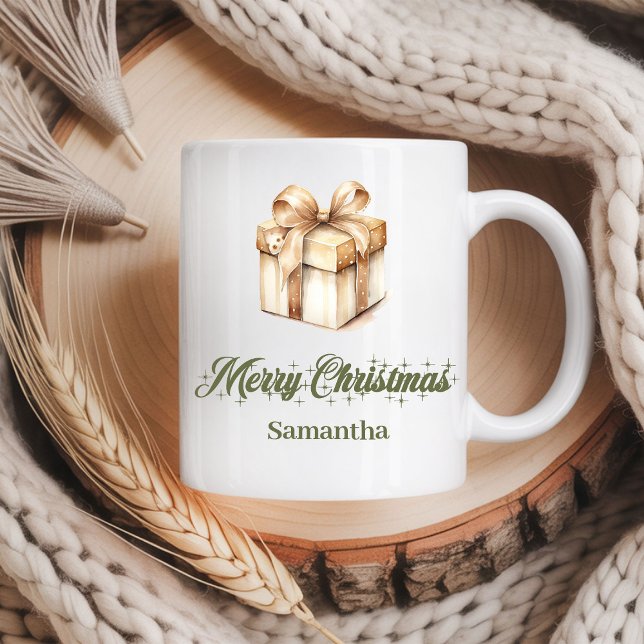 Personalized Earthy Christmas Coffee Mug Kaffeetasse (Personalized Earthy Christmas Coffee Mug)