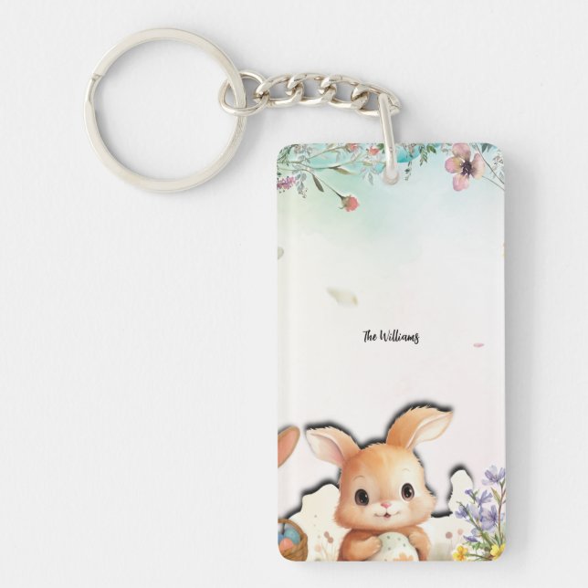 Personalized Easter Acrylic Keychain Double Sided Schlüsselanhänger (Vorderseite)