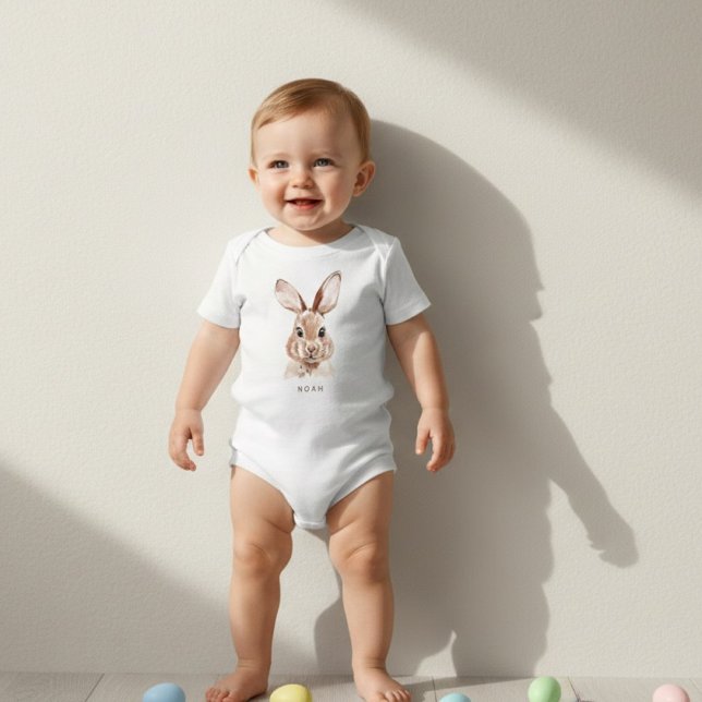 Personalized Easter Bunny | Custom Name Baby T-shirt (Von Creator hochgeladen)