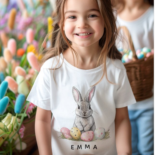 Personalized Easter Bunny | Custom Name  Baby T-shirt (Von Creator hochgeladen)