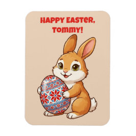 Personalized Easter Bunny Magnet | Vinyl Glossy