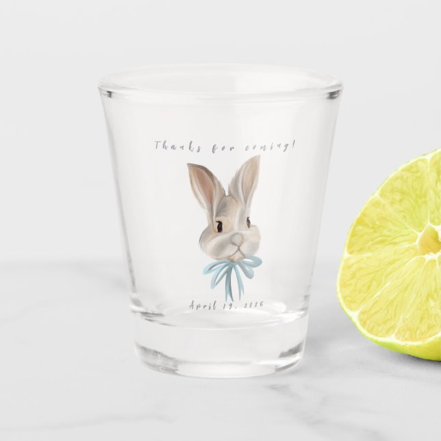 Personalized Easter Bunny Shot Glass Party Favour Schnapsglas (Vorderseite)
