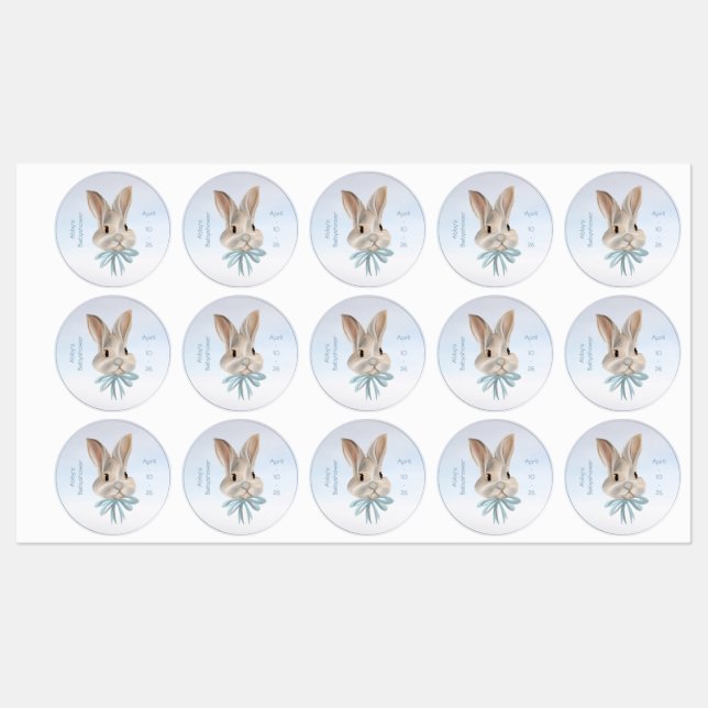 Personalized Easter Bunny Sticker (Blatt)