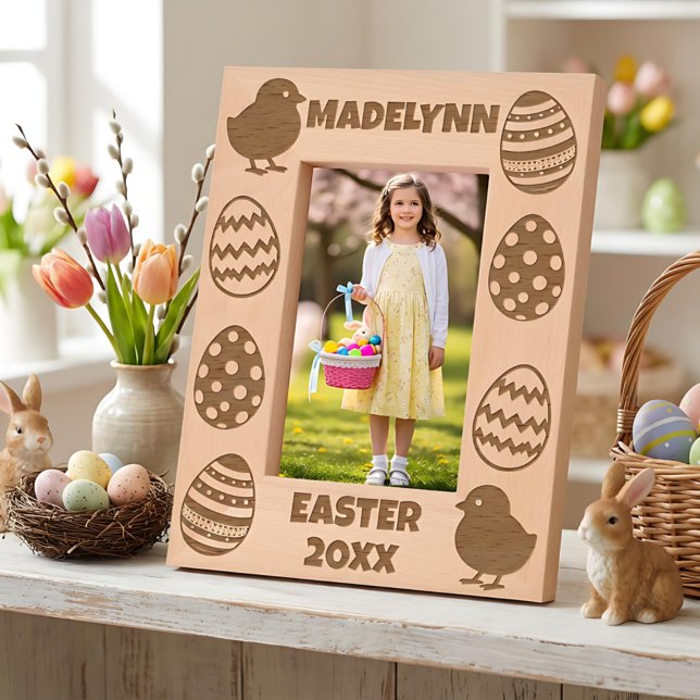 Personalized Easter Eggs & Baby Chicks Geätzte Rahmen (Von Creator hochgeladen)
