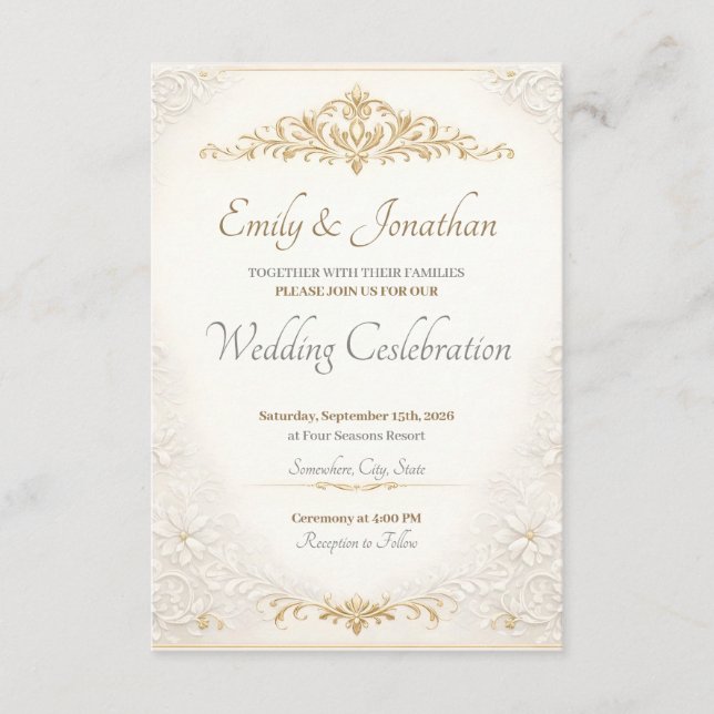 Personalized Editable Wedding Enclosure Cards Begleitkarte (Vorderseite)