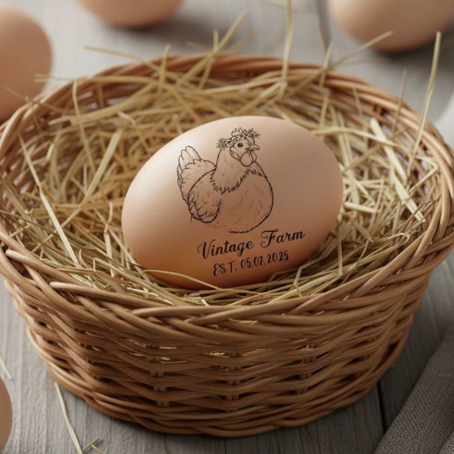Personalized egg stamp, personalized fresh egg gummistempel (Von Creator hochgeladen)