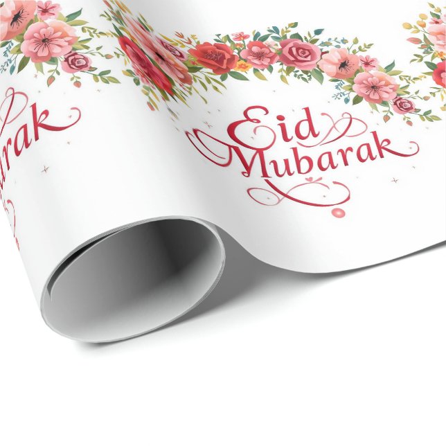 Personalized Eid Mubarak  Geschenkpapier (Rolleneckpunkt)