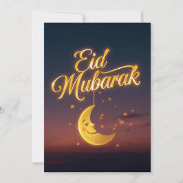 Personalized Eid Mubarak Greeting card Einladung