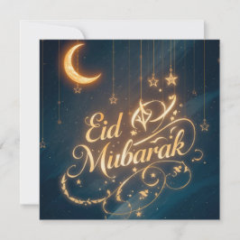 Personalized Eid Mubarak  Modern Greeting  Card Einladung