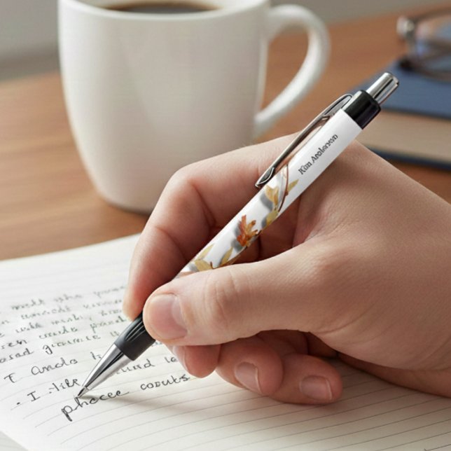 Personalized Elegant Floral Name Pen Kugelschreiber (Von Creator hochgeladen)