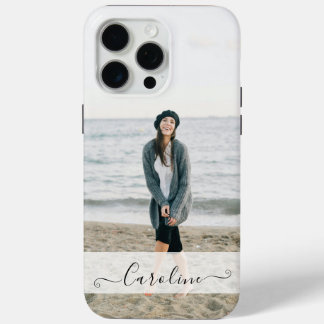 Personalized Elegant Modern Photo and Name Case-Mate iPhone Hülle