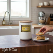 Personalized Elegant Monogram Food Label Sticker